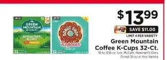 ShopRite Green Mountain Coffee K-Cups 32-Ct offer