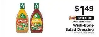 ShopRite Wish-Bone Salad Dressing offer