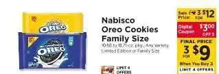 ShopRite Nabisco Oreo Cookies Family Size offer