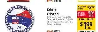 ShopRite Dixie Plates offer