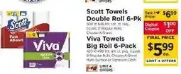 ShopRite Viva Towels Big Roll 6-Pack offer