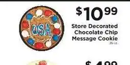 ShopRite Store Decorated Chocolate Chip Message Cookie offer