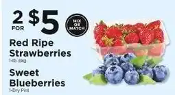 ShopRite Red Ripe Strawberries & Sweet Blueberries offer