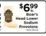 ShopRite Boar's Head Lower Sodium Provolone offer