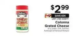 ShopRite Colonna Grated Cheese offer