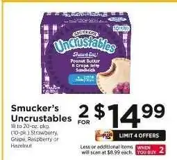 ShopRite Smucker's Uncrustables offer