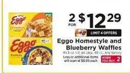 ShopRite Eggo Homestyle and Blueberry Waffles offer