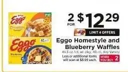 ShopRite Eggo Homestyle and Blueberry Waffles offer