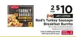 ShopRite Red's Turkey Sausage Breakfast Burrito offer