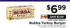 ShopRite Bubba Turkey Burger offer
