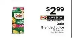 ShopRite Dole Blended Juice offer