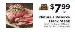 ShopRite Nature's Reserve Flank Steak offer