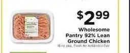 ShopRite Wholesome Pantry 92% Lean Ground Chicken offer