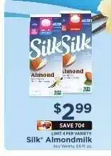 ShopRite Silk AlmondMilk offer
