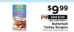 ShopRite Butterball Turkey Burgers offer