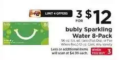 ShopRite bubly Sparkling Water 8-Pack offer