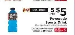 ShopRite Powerade Sports Drink offer