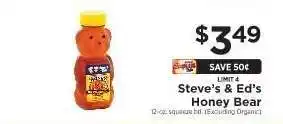 ShopRite Steve's & Ed's Honey Bear offer