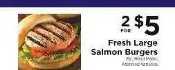 ShopRite Fresh Large Salmon Burgers offer