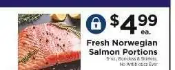 ShopRite Fresh Norwegian Salmon Portions offer