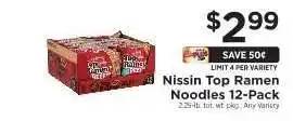 ShopRite Nissin Top Ramen Noodles 12-Pack offer