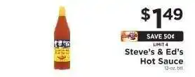 ShopRite Steve's & Ed's Hot Sauce offer