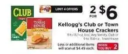 ShopRite Kellogg's Club or Town House Crackers offer