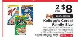 ShopRite Kellogg's Cereal Family Size offer