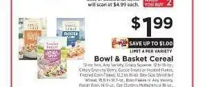 ShopRite Bowl & Basket Cereal offer