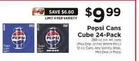 ShopRite Pepsi Cans Cube 24-Pack offer