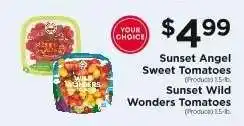 ShopRite Sunset Angel Sweet Tomatoes or Sunset Wild Wonders Tomatoes offer