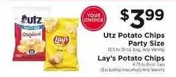 ShopRite Utz Potato Chips Party Size / Lay's Potato Chips offer