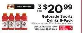 ShopRite Gatorade Sports Drinks 8-Pack offer