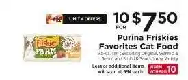 ShopRite Purina Friskies Favorites Cat Food offer