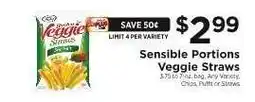 ShopRite Sensible Portions Veggie Straws offer