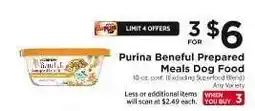 ShopRite Purina Beneful Prepared Meals Dog Food offer