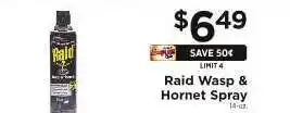 ShopRite Raid Wasp & Hornet Spray offer