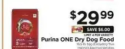 ShopRite Purina ONE Dry Dog Food offer