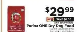 ShopRite Purina ONE Dry Dog Food offer