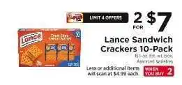 ShopRite Lance Sandwich Crackers 10-Pack offer