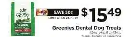 ShopRite Greenies Dental Dog Treats offer