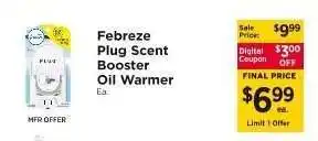 ShopRite Febreze Plug Scent Booster Oil Warmer offer