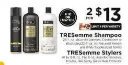 ShopRite TRESemme Shampoo or Stylers offer