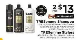 ShopRite TRESemme Shampoo or Stylers offer