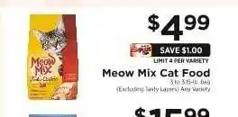 ShopRite Meow Mix Cat Food offer