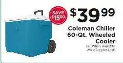 ShopRite Coleman Chiller 60-Qt. Wheeled Cooler offer