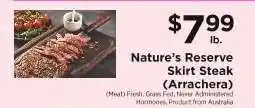 ShopRite Nature's Reserve Skirt Steak (Arrachera) offer