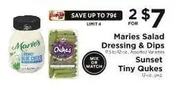 ShopRite Maries Salad Dressing & Dips / Sunset Tiny Qukes offer