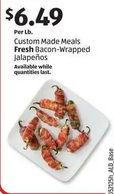 Aldi Custom Made Meals Fresh Bacon-Wrapped Jalapeños offer