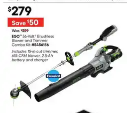 Lowe's EGO 56-Volt G Brushless Blower and Trimmer Combo Kit offer